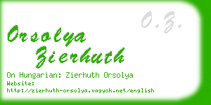 orsolya zierhuth business card